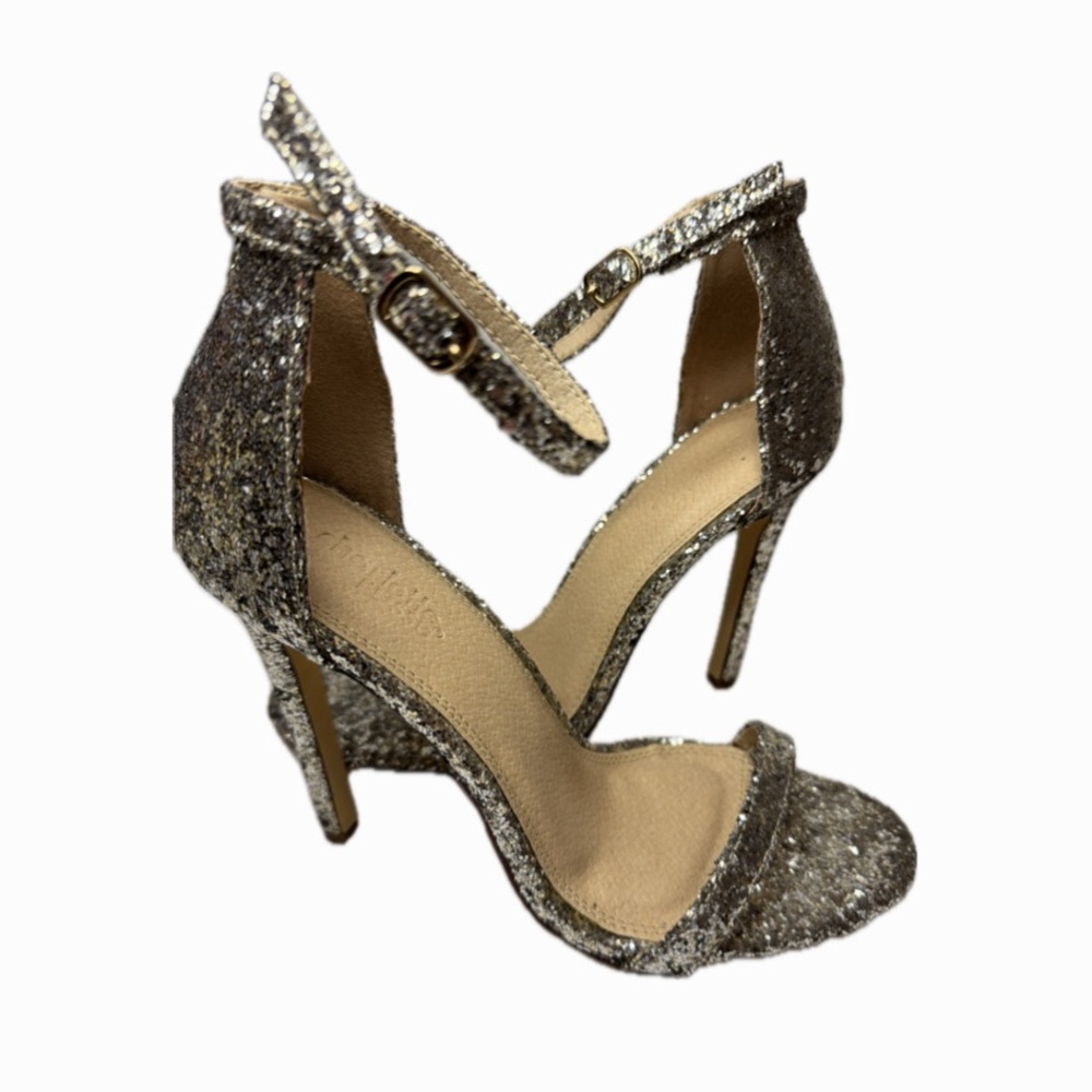 Charlotte Russe Silver Sequin Heels
